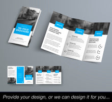 Load image into Gallery viewer, Tri-Fold Brochures - 100lbs stock (paper thin)