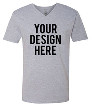 Load image into Gallery viewer, Your Own Design - Men&#39;s V-Neck - Direct To Garment (DTG) Printing
