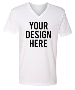 Your Own Design - Men's V-Neck - Direct To Garment (DTG) Printing