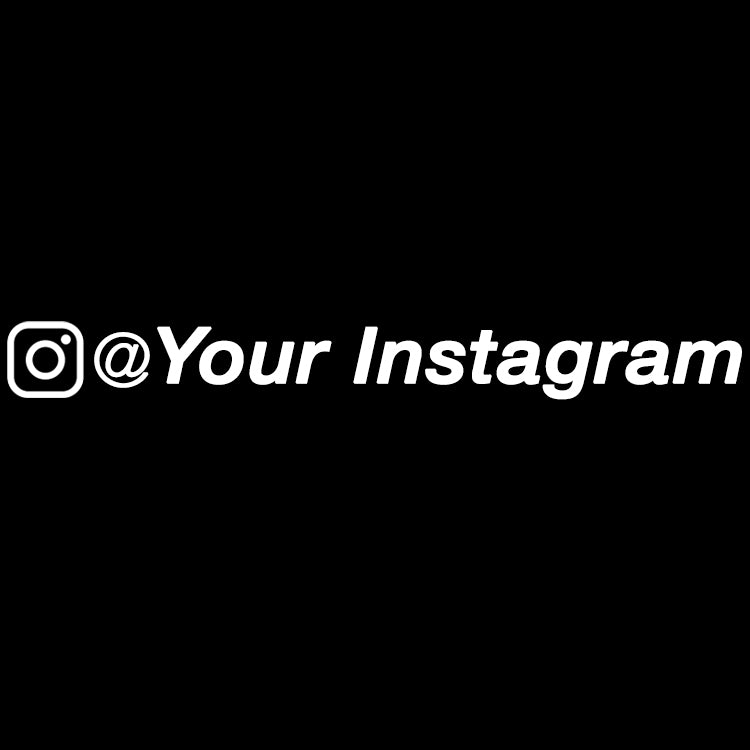 Custom Instagram Username Decal - White