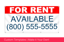 Load image into Gallery viewer, Banner - FOR RENT
