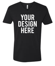 Load image into Gallery viewer, Your Own Design - Men&#39;s V-Neck - Direct To Garment (DTG) Printing
