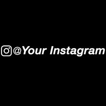 Load image into Gallery viewer, Custom Instagram Username Decal - White
