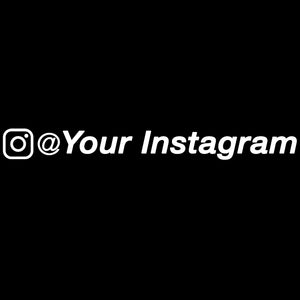 Custom Instagram Username Decal - White