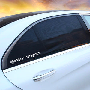 Custom Instagram Username Decal - White