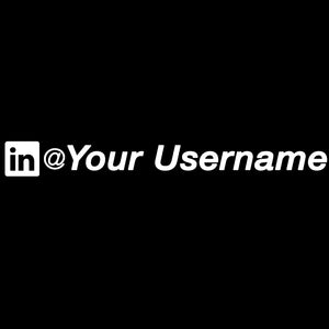 Custom LinkedIn Username Decal - White