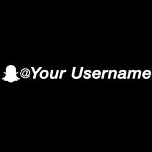 Load image into Gallery viewer, Custom Snapchat Username Decal - White
