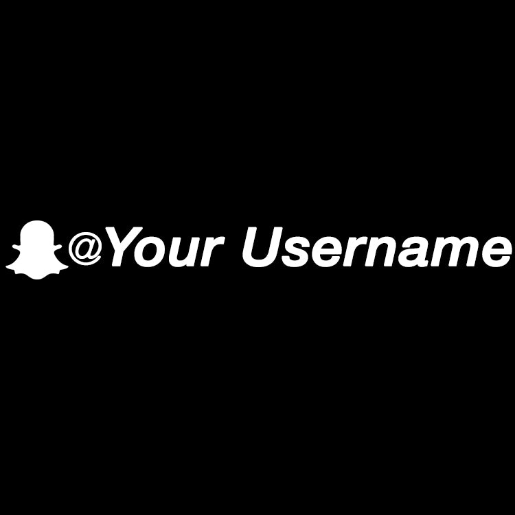 Custom Snapchat Username Decal - White